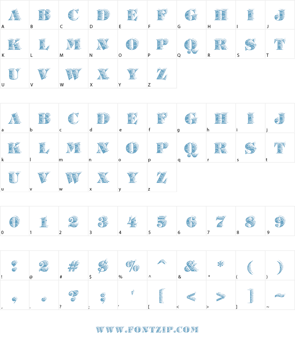Barrelhouse All Caps Font Character